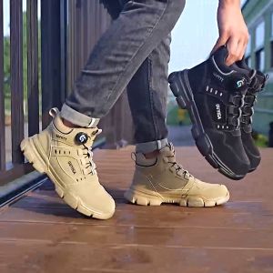 High Top Steel Toe Protection Shoes: Smart Buckle & Comfortable Wear