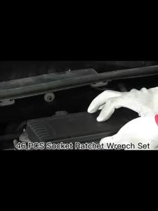 Hot 46Pcs 1/4" Drive Socket Wrench Set Ratchet Screwdriver & Bit Kit Carbon Steel Auto Repair Hand Tool Set with Storage Case