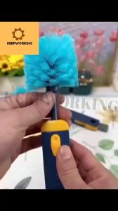 KEEPWORKING Bottle Cleaning Brush | Plastic 4 in 1 Water Bottle Washer Cleaning Brush | Mini U Shaped Silicone Cup Brush | Multi-Function Cleaning Brush for Milk Water Bottle