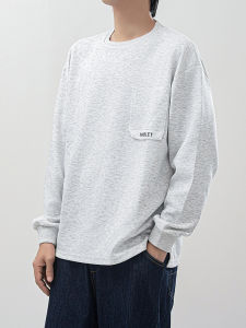 เสื้อฮู้ดคอกลมแขนยาวหลวมๆ ทรงบาง สำหรับผู้ชาย ฤดูใบไม้ผลิและฤดูใบไม้ร่วง ทรงหลวมๆ กระเป๋า ทรงหลวมๆ สำหรับคู่รัก