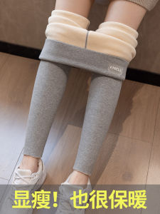 Thickened Fleece Womens Autumn Pants Cotton Base Layer Trousers Winter Warm Inner Wear Sheepskin Lined Cuffed Leggings