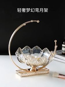 Tempat Buah Keranjang Buah European Crystal Glass Fruit Bowl Tray Dessert Plate Home Decoration