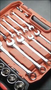 Kunci Socket Wrench Pas Sok Shock Sock 82 pcs Spanner Socket 1/4-1/2 Inch Kunci Inggris - G-10016