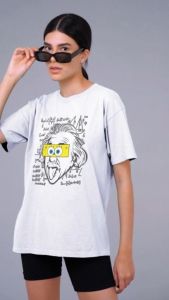 Kaos Oversize Pria Wanita Enstein x Sponge Bob Baju Kartun Oversized Bahan Katun Combed 24s