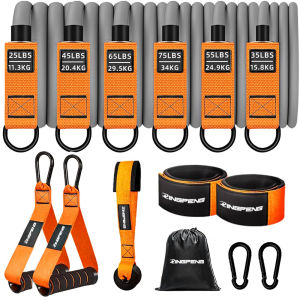 14Pcs High-intensity Tension Rope Training 25LBS-75LBS Resistance Bands Sports Bands Heavy-duty Fitness Bands Indoor Fitness
