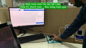 Màn Hình Hiển Thị Mã QR Code Tích Hợp Hệ Thống Thanh Toán F92 ( Có loa) và KV99 (Không loa) - Hàng Mới 100%
