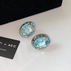 CAFFTI | Unique Blue Crystal Gemstone Earrings