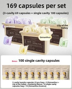 LYCOCELLE | Essential Oil 3-in-1 Laundry Pods Fragrant Deodorizing Cleaning and Color Protecting