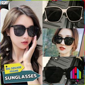 Homehub Big Square Frame Sunglasses for Women Men Trendy Shades Anti UV400 Eyewear Outdoor Fashion Eyeglasse