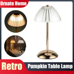 Crystal Retro Table Lamp Dimmable Rechargeable Touch Control LED Night Light Bar Hotel Bedroom Decor