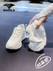 Womens Running Shoes Breathable Mesh Lightweight Comfortable Shock Absorption Soft Bottom Cross Buckle Sports Sneakers