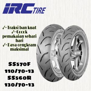 1set ban IRC nmax 110/70 dan 130/70 ring 13 tubles