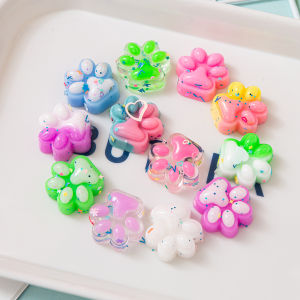 10pcs Mini Cute Cat Claw Plush Pinch Fun Colorful Halloween Christmas Party Pack Fillers for Pressure Reduction Cartoon Style