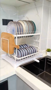 SJorage Dish Drying Rack Kusina Rack Storage Rack – Walang Kailangan na Installation