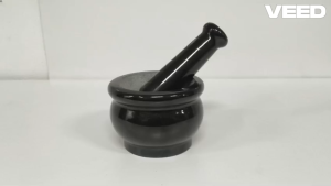 Premium Heavy Stone Mortar & Pestle 4.6kg | Large Grinder for Spices Garlic & Chutney (1 Set)
