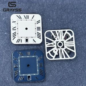 27mm Roman Numerals Square Dial Skeleton Design Fit NH35 NH70 NH72 Movement Watch Accessories Watch Modification Repair Tools