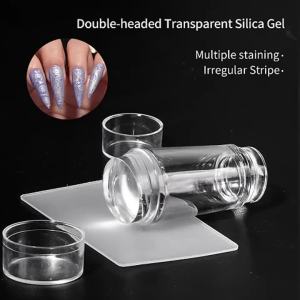 Silicone Stamp Set Mini Nail Stamper With Scraper Kit Stamp Tool Manicure Tools DIY Stamping Nail Art Nails Accesories