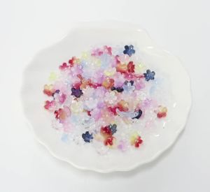 50-100pcs/lot 10.5mm Glass Gradient Loose Bead Cherry Blossom Beads for DIY Jewelry Making Bracelet Necklace Earring Accessories