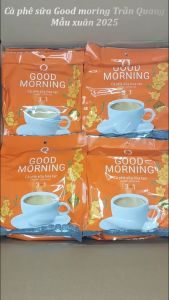 Sỉ - Combo 3 Túi Cà phê sữa Good Morning - NGON- ARABICA Trần Quang 480g cafe mix 3in1 (bịch 24 gói * 20g) Mẫu xuân 2025
