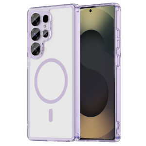 szhaiyu | Transparent PC Phone Case for Samsung S26 Ultra S25 Plus S24 FE A57 A37 A17 A56 A36 A16 Magnetic Wireless Charge Protect Cover