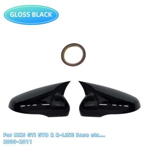 For VW Volkswagen Golf 6 MK6 GTI GTD 2009-2013 Car Rearview Side Mirror Cover Wing Cap Exterior Door Case Trim Carbon Fiber Look