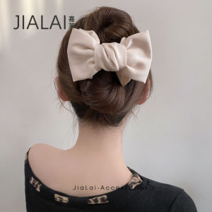 2025 New Elegant Satin Butterfly Knot Small Hair Clip Womens Updo Tail Clip Hair Accessories French Vintage Hair Clips