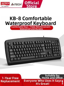 A4TECH | Wired Keyboard and Mouse Set USB PS2 Black