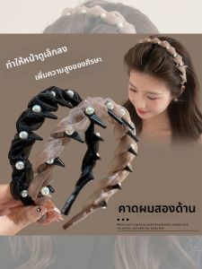 NING ZHOU | Anti-Slip Pearl Crown High Headband