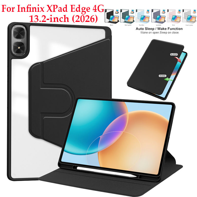 Transparente Pu Leder Tablet Hülle Für Infinix Xpad Mit Ständer_voghion.com
