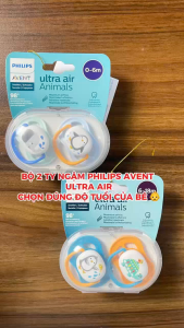 Bộ 2 ty ngậm thông khí Ultra air Philips Avent Animals SCF080 Vỉ đôi - Hàng chính hãng