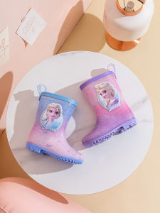 Disney Childrens Rain Boots Girls School Specialty Anti-Slip Rubber Shoes Water Shoes for Little Kids Princess Theme