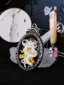 Peach Blossom Attraction Friendship Amulet Necklace