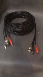 สายกล้องวงจรปิด พร้อมสายเสียง เข้าหัวย้ำBNC ยาว 5 เมตร 10 เมตร 15 เมตร 20เมตร / เหมาะใช้ต่อกับกล้องวงจร DVR / สายRG59 ทองเเดงแท้ พร้อมเสียง