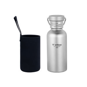 Tiartisan | Tiartisan Titanium Bình Nước Đi Xe Đạp Siêu Nhẹ Có Thể Tái Sử Dụng Miệng Rộng Đựng Đồ Uống Thể Thao Dành Cho Leo Núi Ngoài Trời