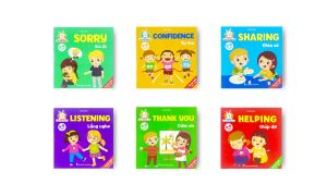 Sách - Bộ 6 Cuốn Cùng Con Rèn Luyện kỹ Năng Giao Tiếp Ứng Xử Từ 2-6 Tuổi - Song Ngữ Anh Việt ( Quét File Nghe Đọc )