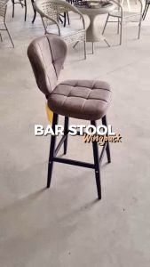 Ready Stock - PU Leather Metal Frame Bar stool Retro Eiffel style Kitchen-Pub-Bar stool | Modern Breakfast Bar Kitchen Padded Barstool Kitchen High Dining Chair | H930 (Seat Height: 700mm) x W400