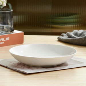 ชามเซรามิก 4 ชิ้น ชามกระดูกสัตว์ ชามทรงกลม สีขาวบริสุทธิ์ ที่ใช้ในบ้าน สามารถทำในเครื่องปรุงรสได้ ขนาดใหญ่