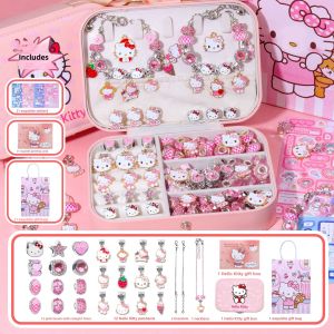 Girls Birthday Gift DIY Handmade Beading Bracelet Kit Cute Sanrio Characters Toy Material Pack Creative Crafting Educational