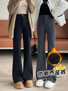 กางเกงขายาวทรงหลวมเอวสูงผ้าคอร์ดูรอยสีเทาสำหรับผู้หญิงในฤดูใบไม้ร่วงและฤดูหนาว กางเกงขายาวทรงตรงแบบสวมหัว ทรงหลวม ทรงลำลอง