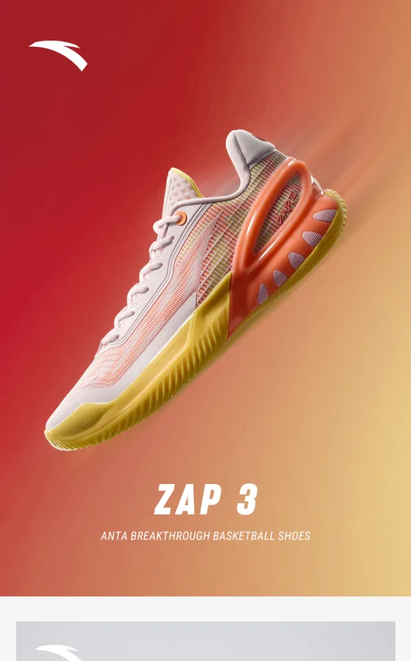 ANTA Men ZAP 3 Sports Basketball Shoes Wear-resistant Performance