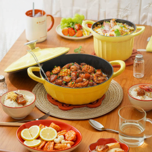 BUYDEEM | Multipurpose Enamel Cast Iron Pot 24cm
