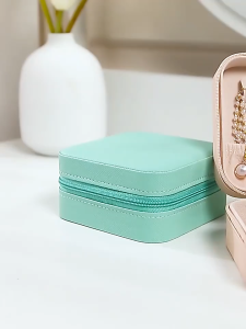 Hộp Đựng Trang Sức Phụ Kiện Bằng Vải Sang Trọng Có Dây Khóa Kéo Tiện Dụng Cao Cấp