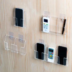 Acrylic Wall Mounted Storage Box for Remote Controls Mobile Phones TVs Air Conditioners Hotel Home Use Desk Organizer