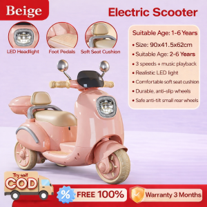 Beige Motor for kids Childrens Toy Vehicle Toys remote control motorcycle for kids Wear-resistant anti-skid tires forward and backward