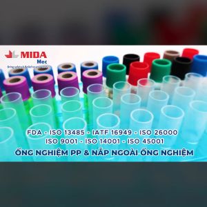 Nắp ngoài ống nghiệm MIDAMEC đóng gói 250 cái/bao