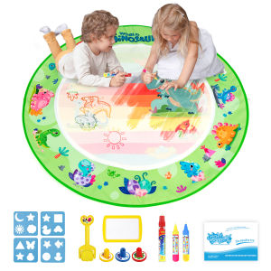 Kids Magic Water Drawing Mat Coloring Doodle with Reusable Magic Pens Painting Board Educational Toys Montessori Toys Kids Gifts