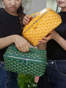 Large Capacity Portable Makeup Bag Evening Bag Wash Bag Handbag Carry-On Cosmetic Bag Rectangular Canvas Geometric Pattern