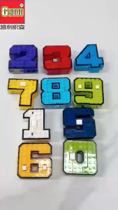 10 PCS Number Transforming Robot DIY Assemble Building Block Toy Digital Transformer Kids Toy Set