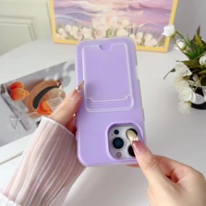 2in1 Card Holder Slot Wallet Photo Pocket Case For iPhone 16E 16 15 14 Plus 13 12 11 Pro Max Matte TPU+PC Shockproof Clear Cover