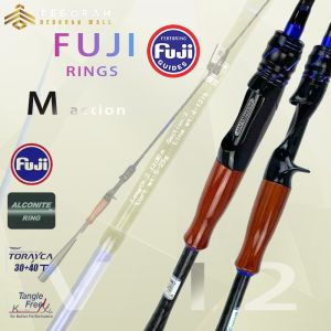 V12 | Cần Câu | M Action Siêu Nhạy | FUJI Rings | 2 Phần | Carbon Cao Rod | Lengh: 210Cm | X-cross Carbon Ribbon Craft
